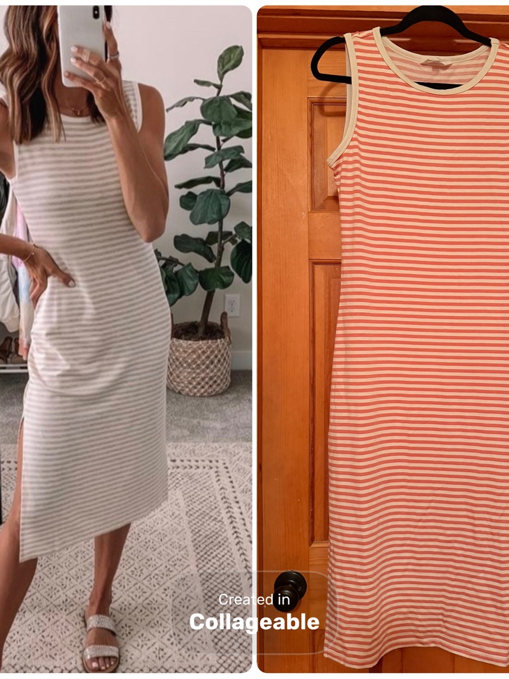 BB Dakota - Striped Sleeveless Midi Dress